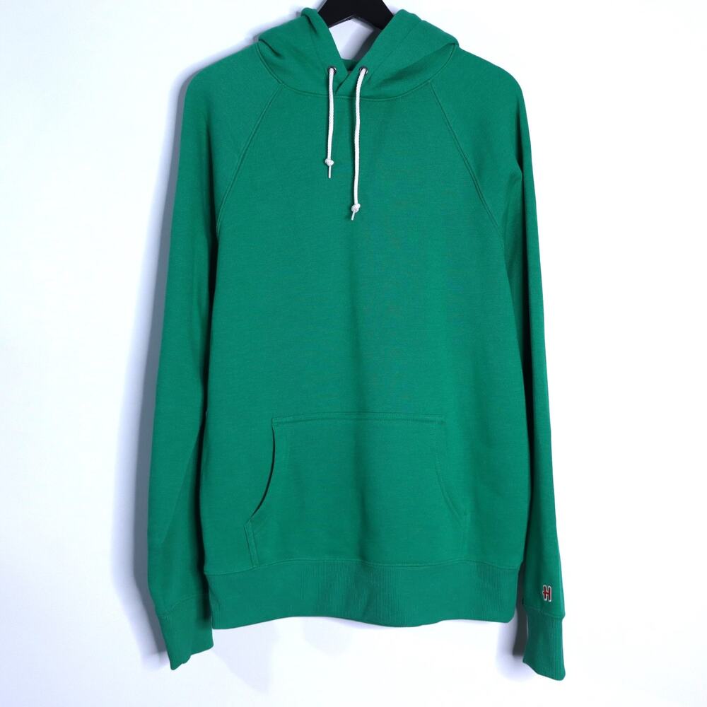 HOMAGE Go To Hoodie Pullover Kelly Green Fleece Lined Sweatshirt Women's M